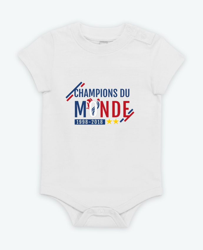 Baby Bodysuit Short Sleeves Champions du monde by Treiicy