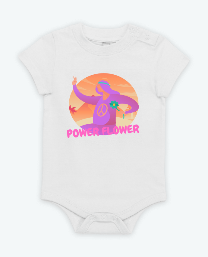 Body bébé POWER FLOWER par Studio PauseDev