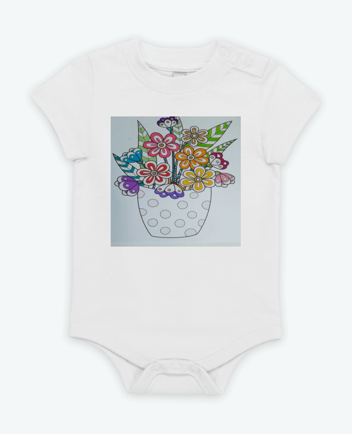 Body bébé bouquet de fleurs par grainesdejoie