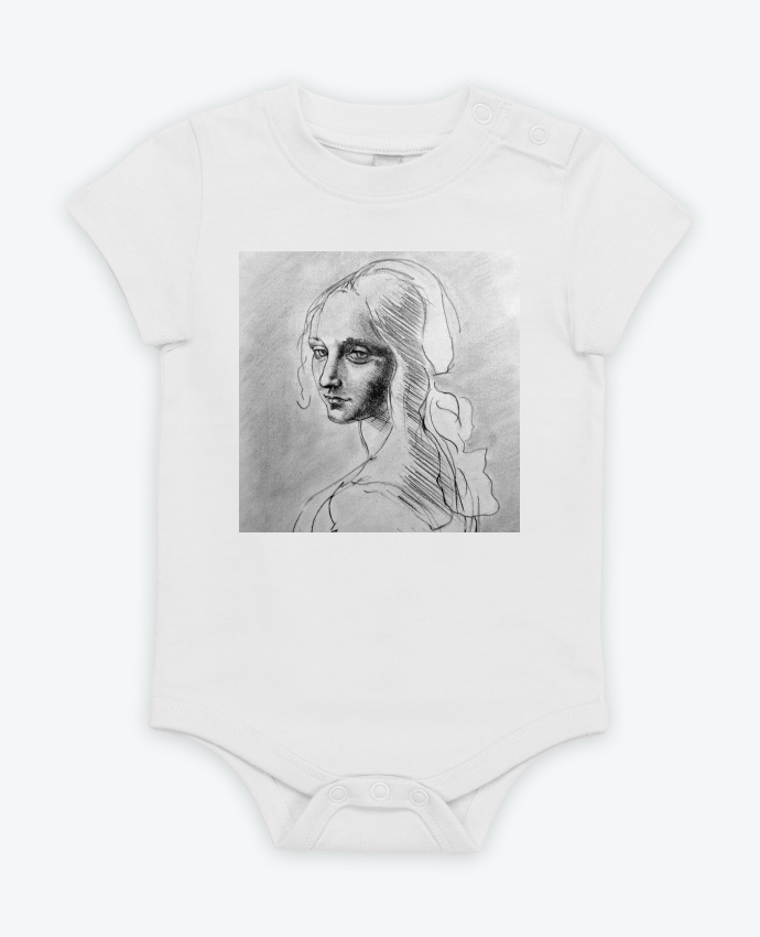 Body bébé Copie Leonard De Vinci au crayon par Simple Art