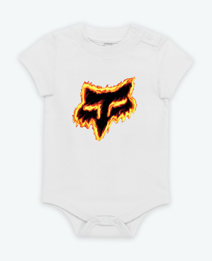 Baby Bodysuit Short Sleeves Renard de feu by PopsQc