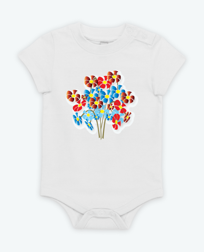 Body bébé Bouquet de fleurs par illustraman