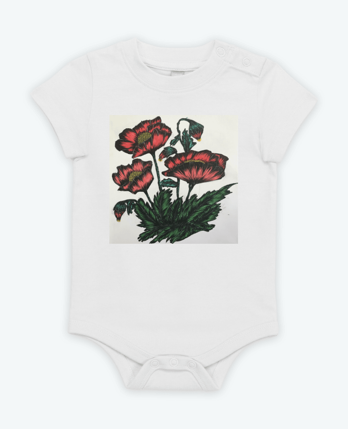 Body bébé flowers par Kaoutar fashiondesigner