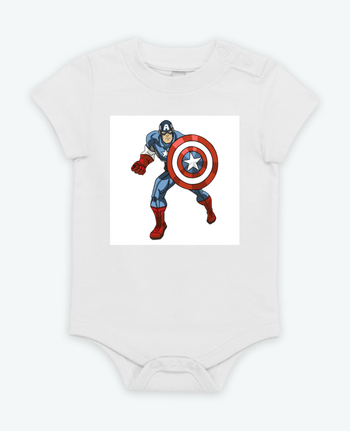 Body bébé Captain America par Clawcrea 