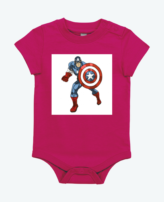 Body bébé Captain America par Clawcrea 