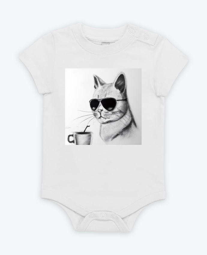 Body bébé Cat&Coffee par Sam&Goodies