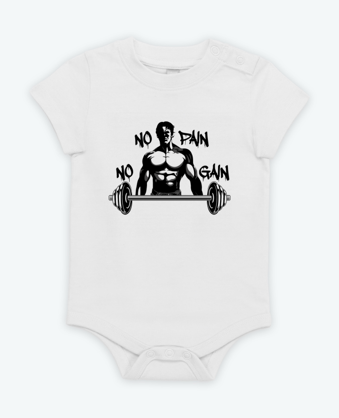 Body bébé GYM NO PAIN NO GAIN par Nankurunaisa