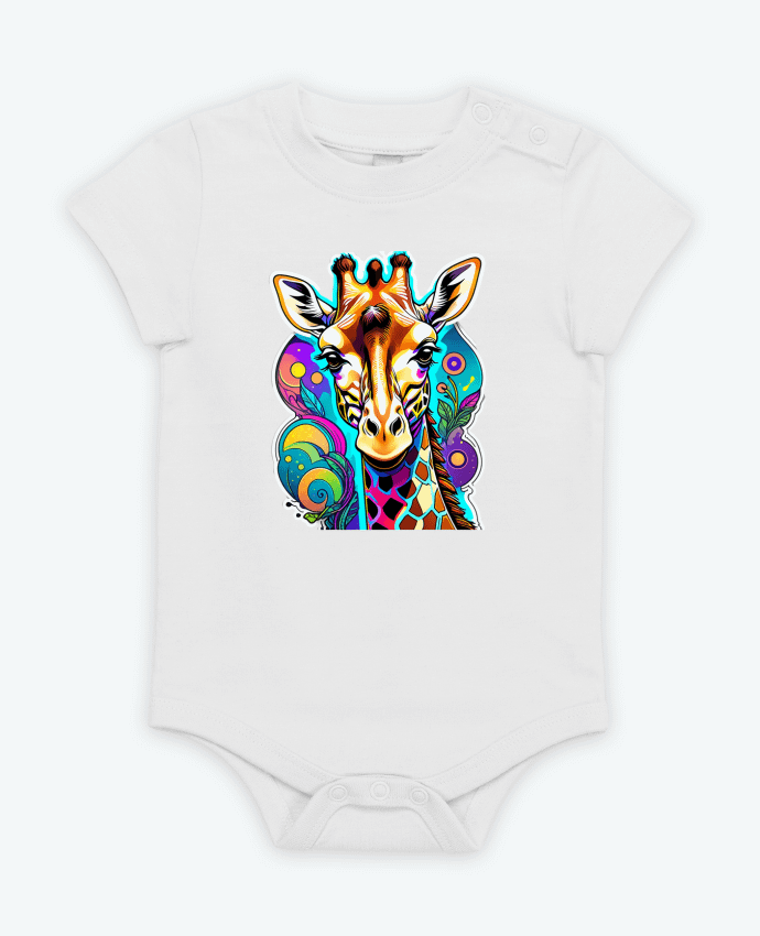 Body bébé Visuel Girafe par On My Digital Path