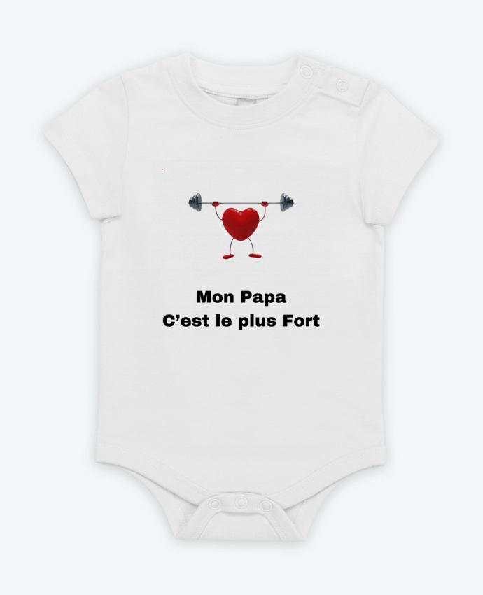Body bébé Mon papa c'est le plus fort / My dad is the strongest par                               