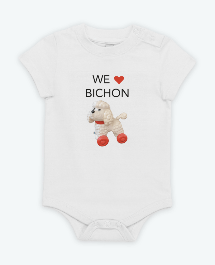 Body bébé We love Bichon par Unik&moi