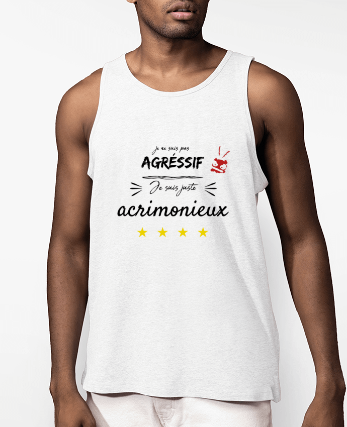 Débardeur Homme Je ne suis pas agressif Par AlineDC