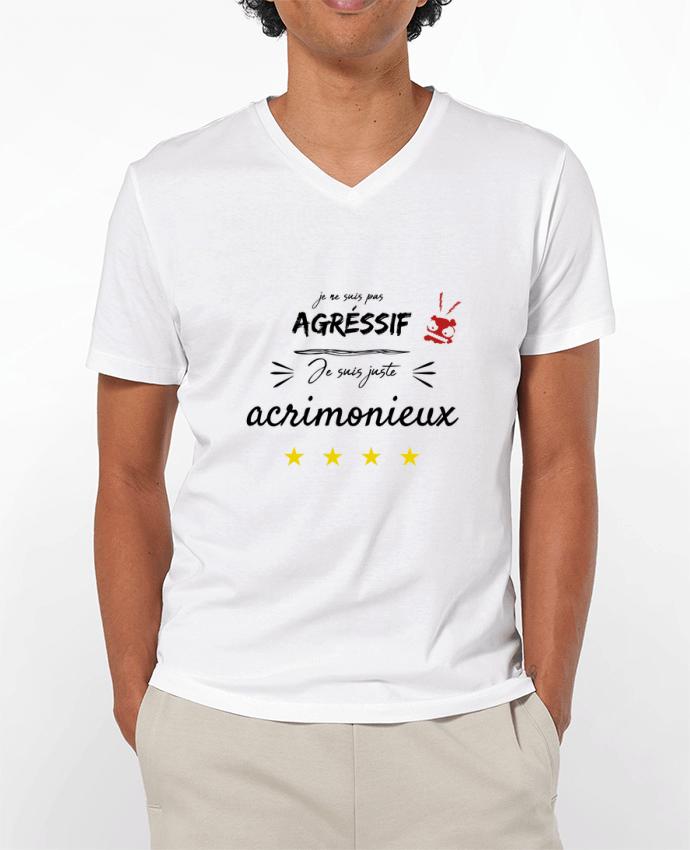T-shirt homme Je ne suis pas agressif par AlineDC