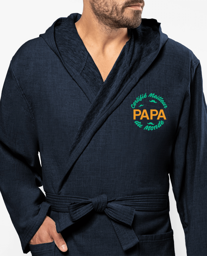  Peignoir Homme Plaid Certifié meilleur papa du monde par tunetoo