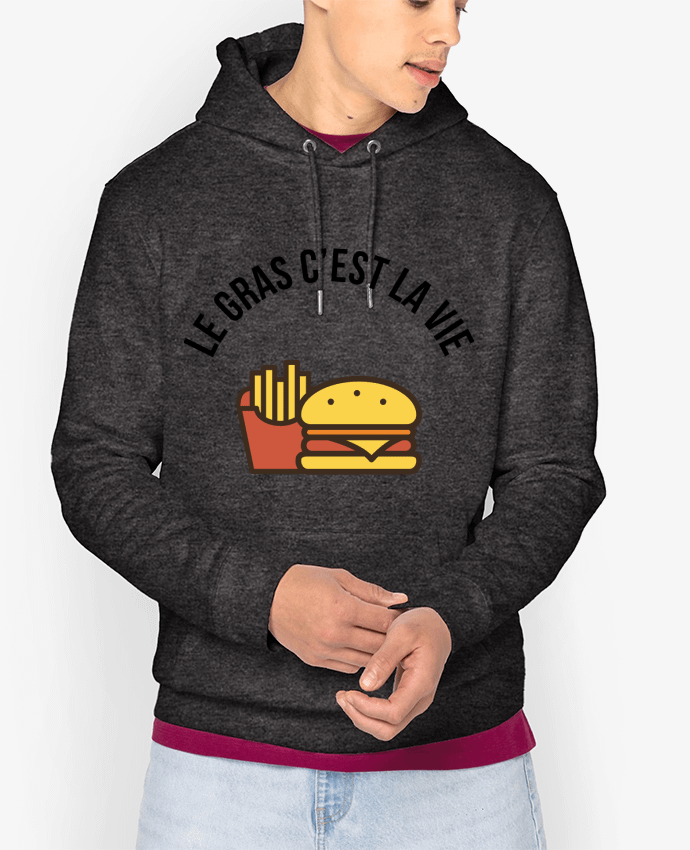 Hoodie Le gras c'est la vie Par tunetoo