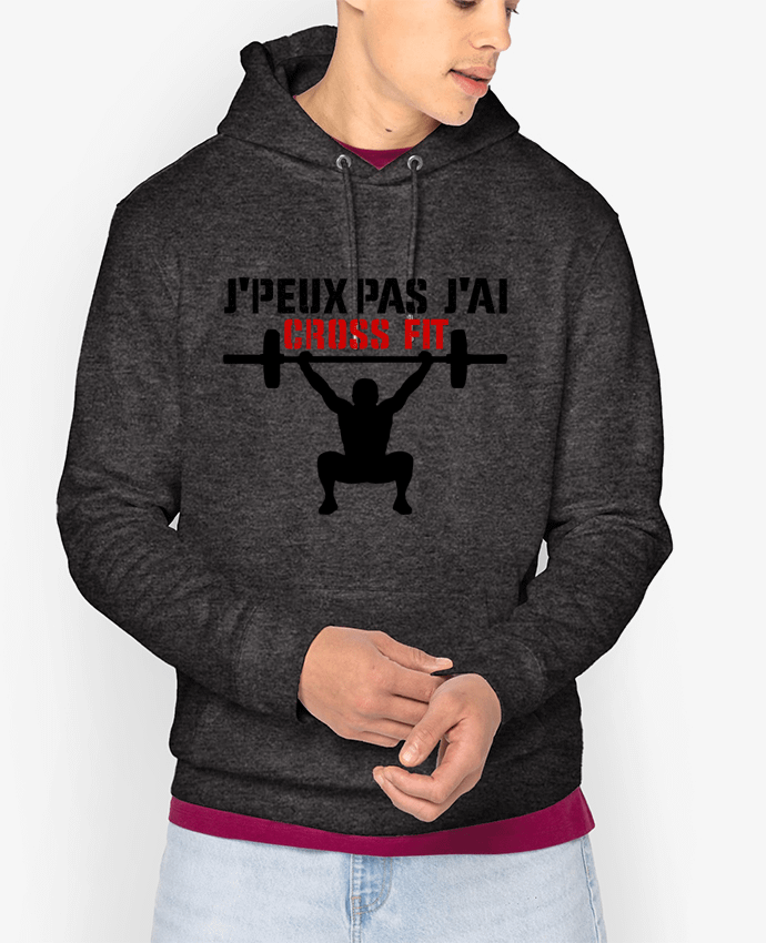 Sweat capuche unisexe Bio J'peux pas j'ai Crossfit Par tunetoo