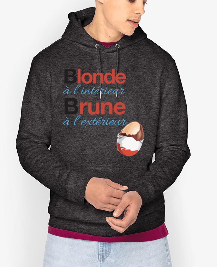 Hoodie Blonde à l'intérieur / Brune à l'extérieur Par Monidentitevisuelle