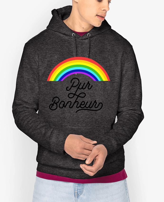 Sweat capuche unisexe Bio Pur bonheur Par Les Caprices de Filles