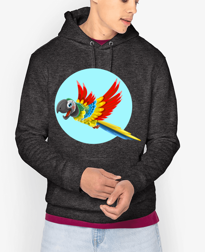Sweat capuche unisexe Bio Perroquet Par Crazy-Patisserie.com