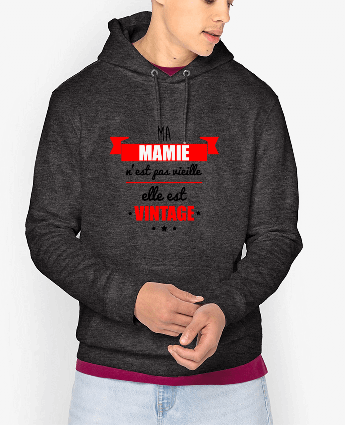 Hoodie Ma mamie n'est pas vieille elle est vintage Par Benichan