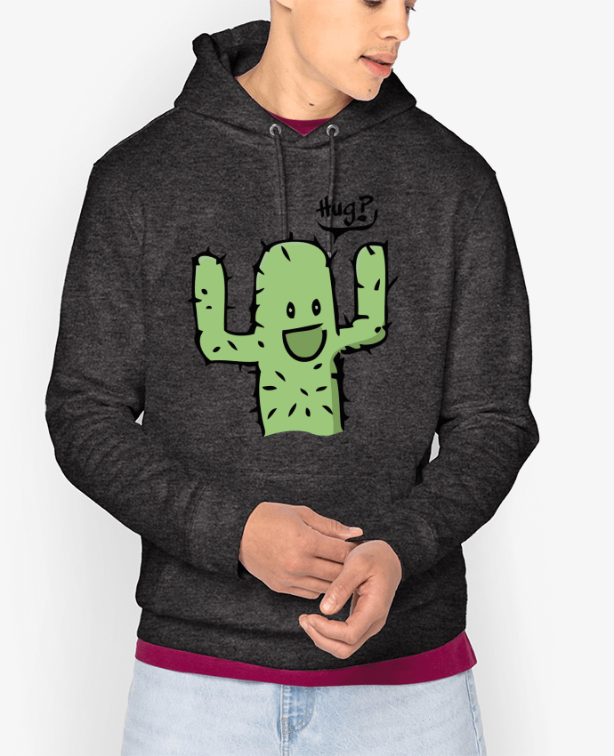 Hoodie cactus calin gratuit Par Tête Au Carré