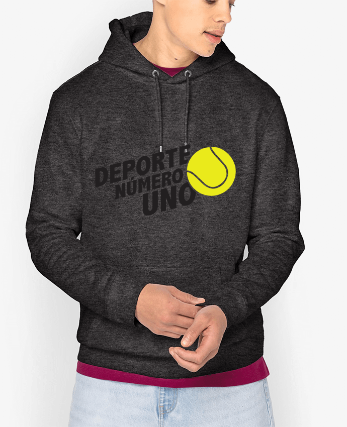 Sweat capuche unisexe Bio Deporte Número Uno Tennis Par tunetoo