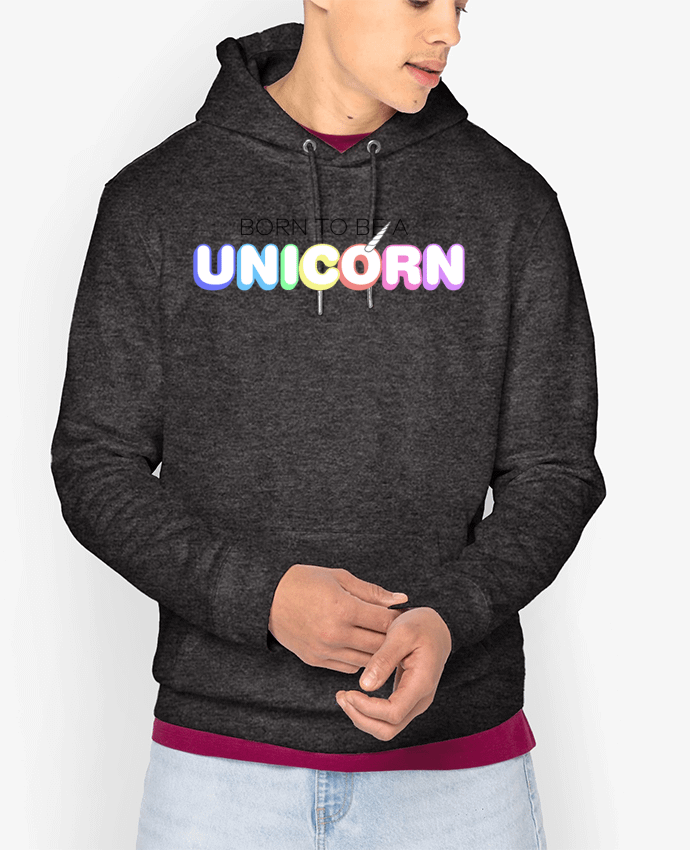 Hoodie Born to be a unicorn Par tunetoo