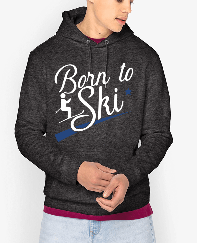 Hoodie Born to ski Par Original t-shirt