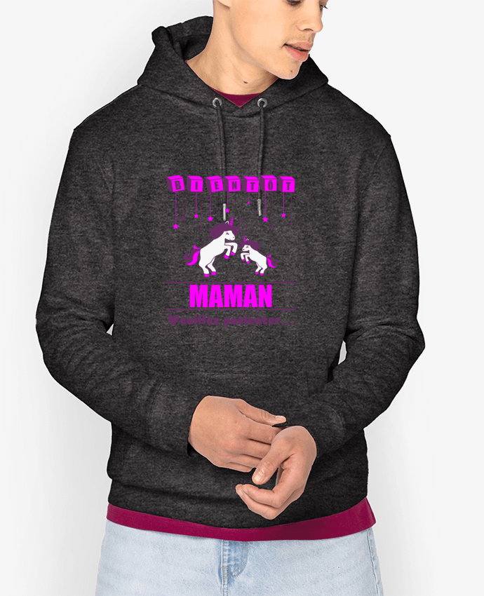 Hoodie Bientôt Maman, licorne Par Benichan