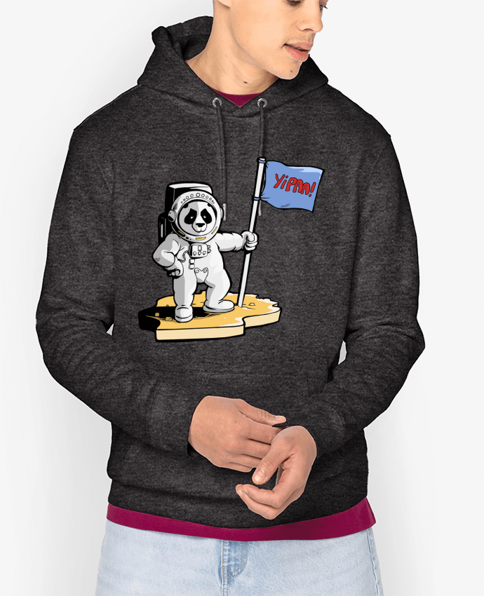 Sweat capuche unisexe Bio Panda-cosmonaute Par TOMI AX