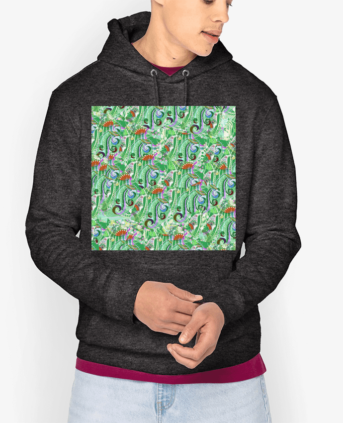 Sweat capuche unisexe Bio Paisley Mix 5 Par L'Homme Sandwich