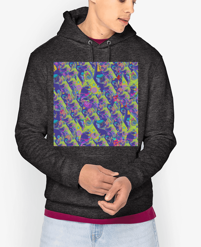 Sweat capuche unisexe Bio Paisley Mix 6 Par L'Homme Sandwich