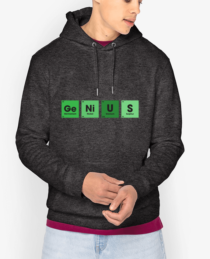 Sweat capuche unisexe Bio GENIUS Par tunetoo