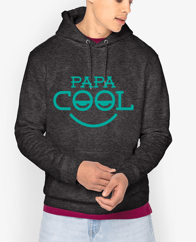Sweat capuche unisexe Bio Papa cool Par tunetoo