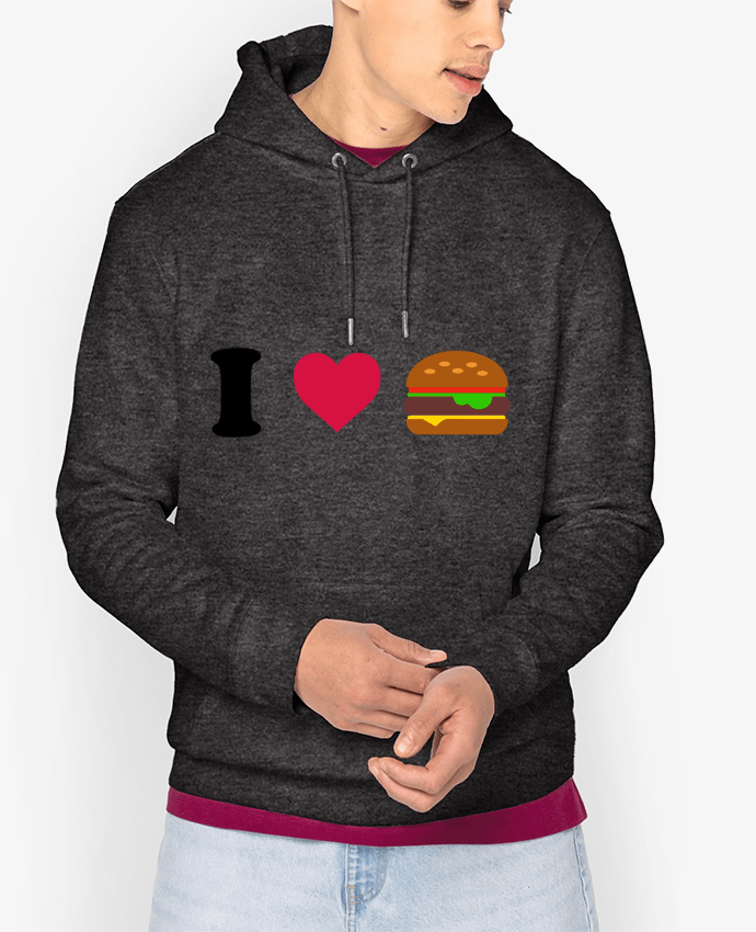 Hoodie I love burger Par tunetoo