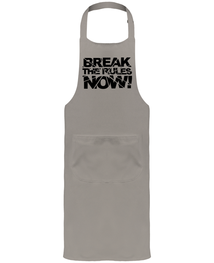 Tablier avec poches Break The Rules Now ! par Freeyourshirt.com