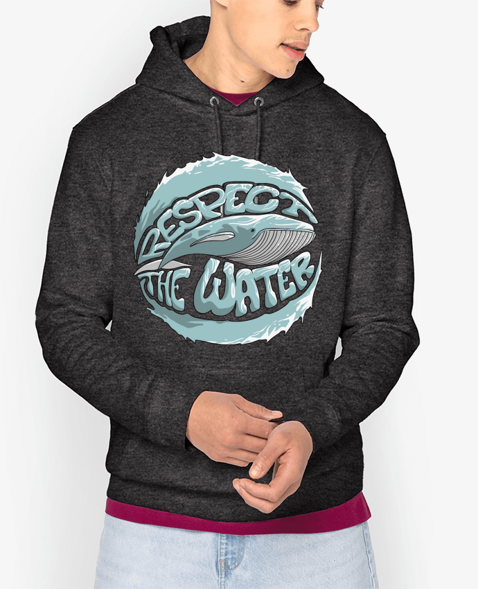 Hoodie REspect the Water - Whale Par TOMI AX