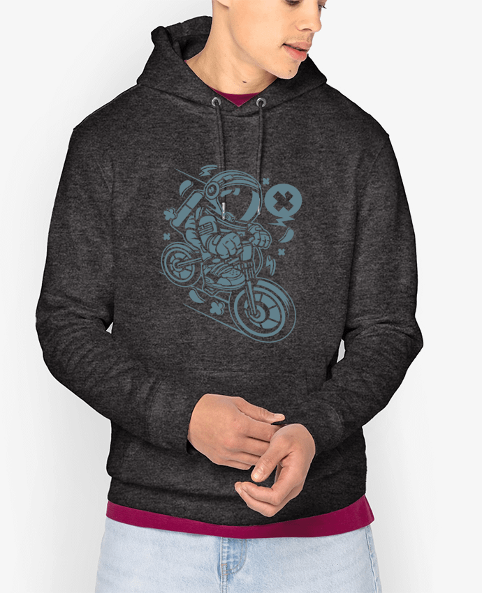 Hoodie Astronaute Motard Cartoon | By Kap Atelier Cartoon Par Kap Atelier