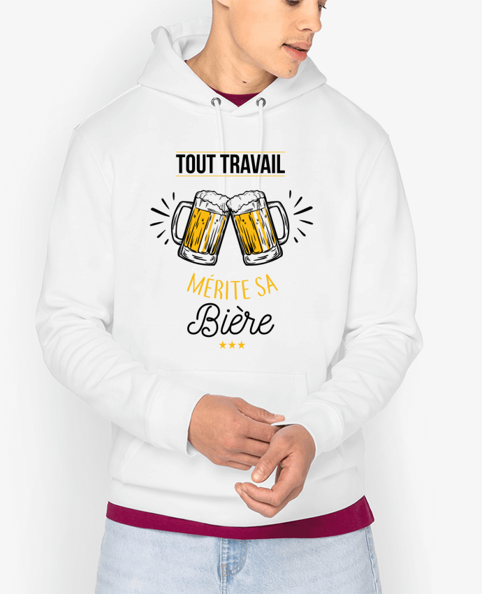 Hoodie Tout travail mérite sa bière Par La boutique de Laura