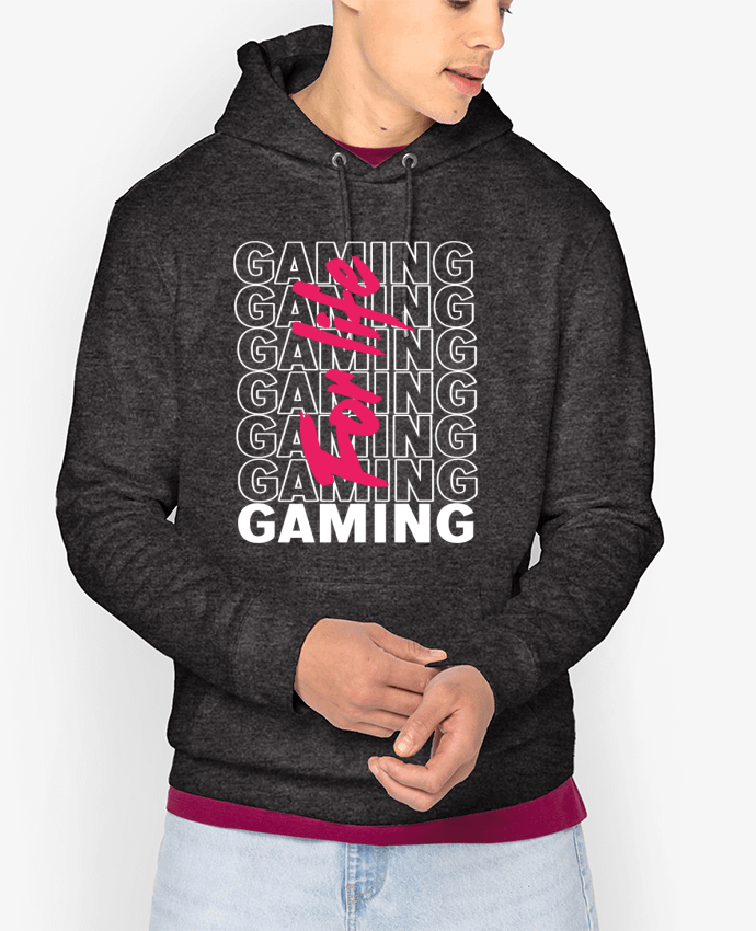 Sweat capuche unisexe Bio Gaming for life Par KEVYN