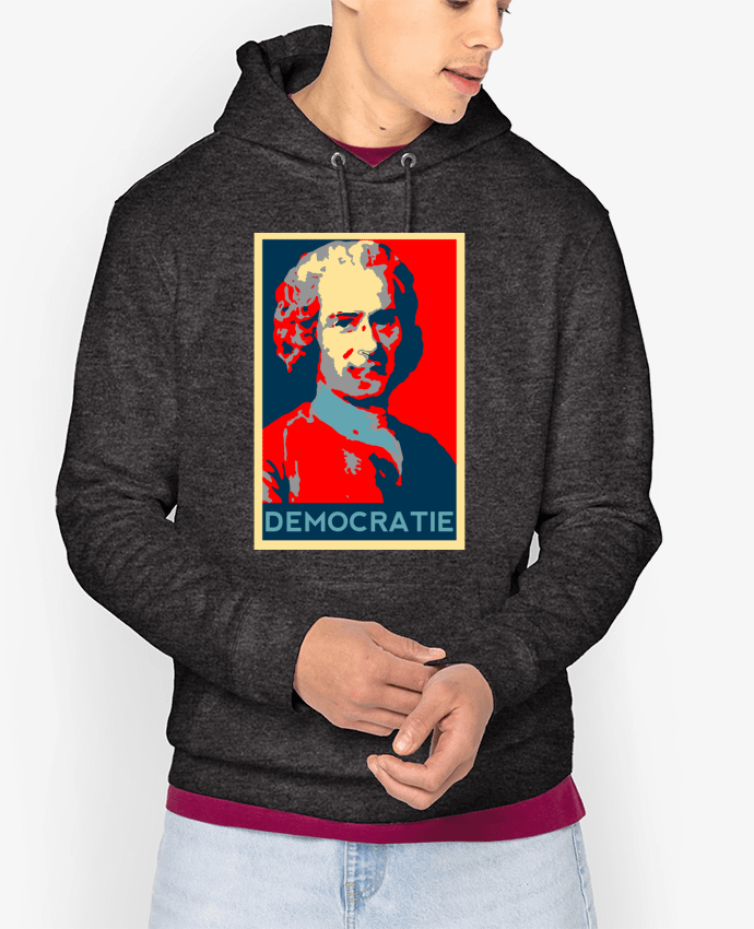 Hoodie Jean-Jacques Rousseau - Démocratie Par Hémipléjik