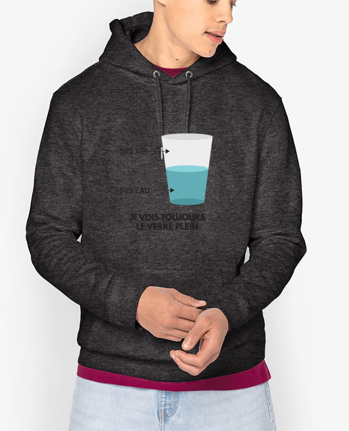 Hoodie Toujours voir le verre plein Par tunetoo
