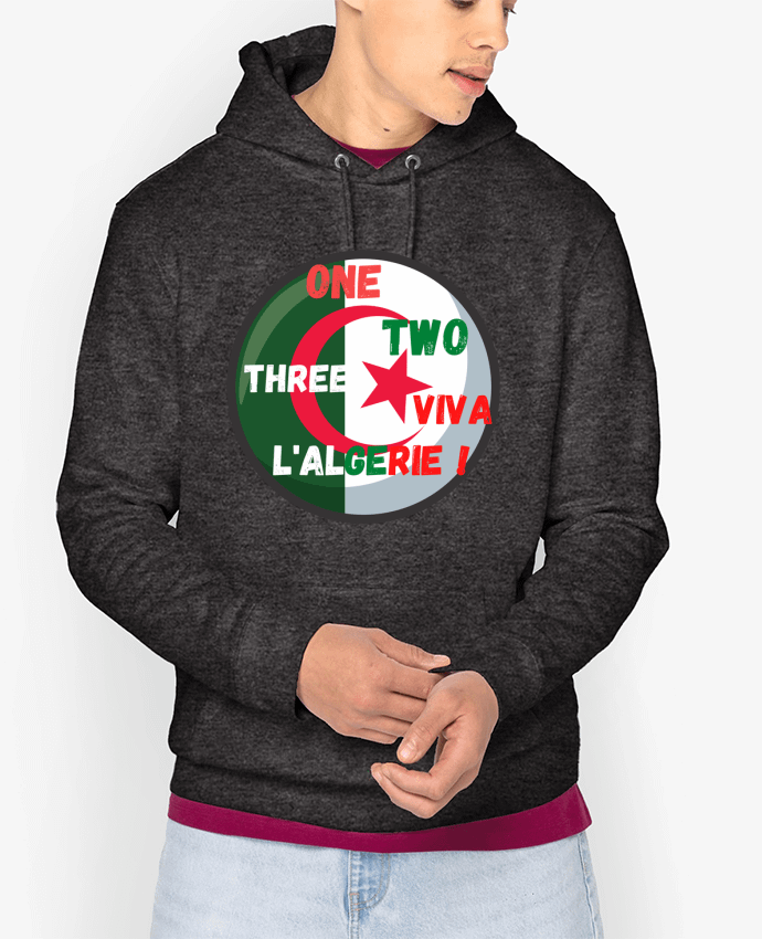Hoodie one,two,three,viva l’Algérie Par Anastasia