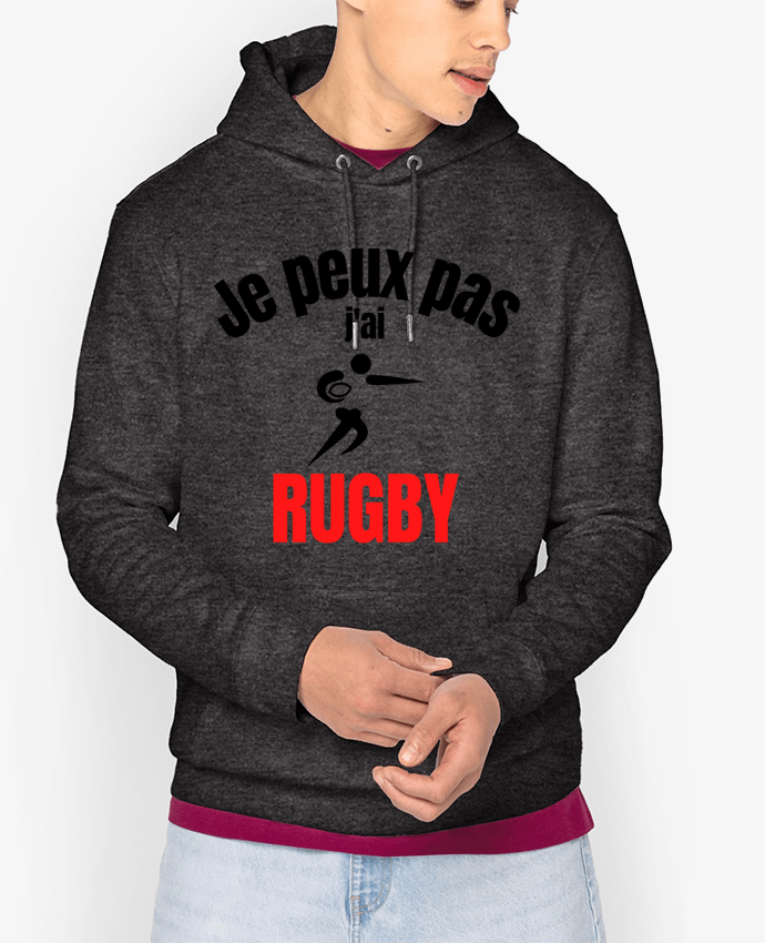 Hoodie Je peux pas,j'ai rugby Par Anastasia