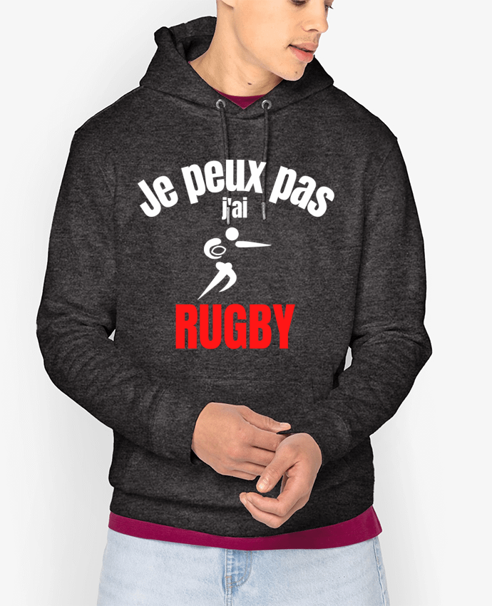 Hoodie Je peux pas,j'ai rugby Par Anastasia