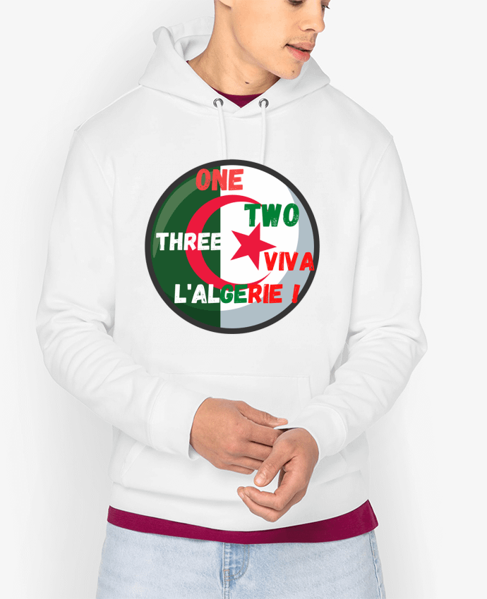 Hoodie one,two,three,viva l’Algérie Par Anastasia