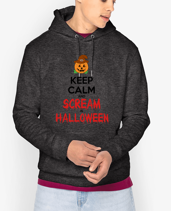 Hoodie Keep Calm and Scream is Halloween Par Happinessontheroad