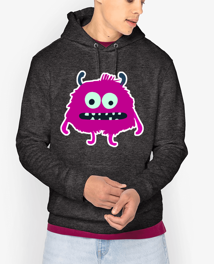 Hoodie Monstre rose Par justsayin