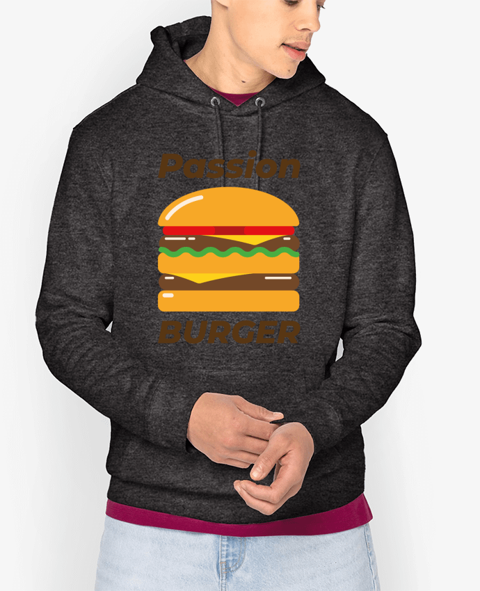 Hoodie Passion burger Par Mademoiselle Polly