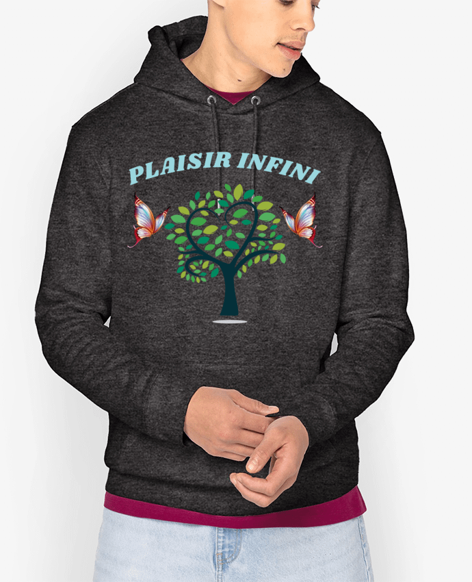 Hoodie L'arbre de coeur et les papillons PLAISIR INFINI Par PLAISIR INFINI