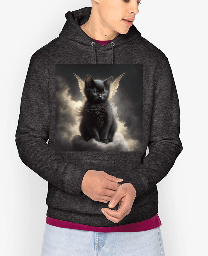 Hoodie Chat Noir Ange Par NewDesignPhoto